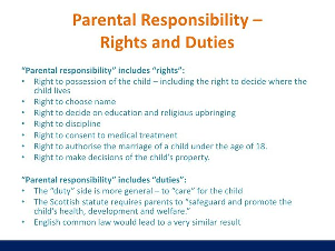 How Should Parental Responsibility Be Generally Understood
