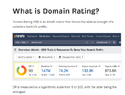 What is Domain Rating (DR) of a website (in Simple words)