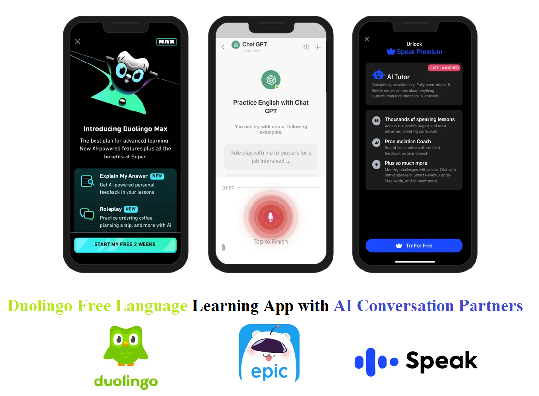 Duolingo Free Language Learning App with AI Conversation Partners